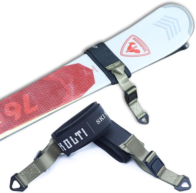 Kolti Ski Fastener Straps - Durable Hook & Loop Ski Strap Carrier Pair, Winter Sports Accessories Great for Carrying Gear - Image 1
